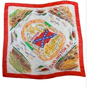 Vintage NASCAR silk scarf Southern 500 / Darlington, SC